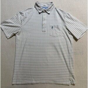 Men’s Johnnie-O Hangin’ Out Short Sleeve Pocket Polo Shirt Men’s M Gulf Blue